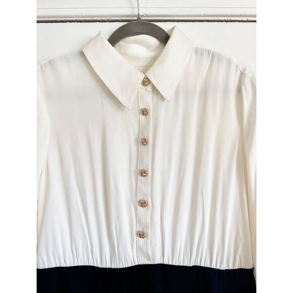 J.CREW Button Front Crepe Shirt Dress - Picture 6 of 9